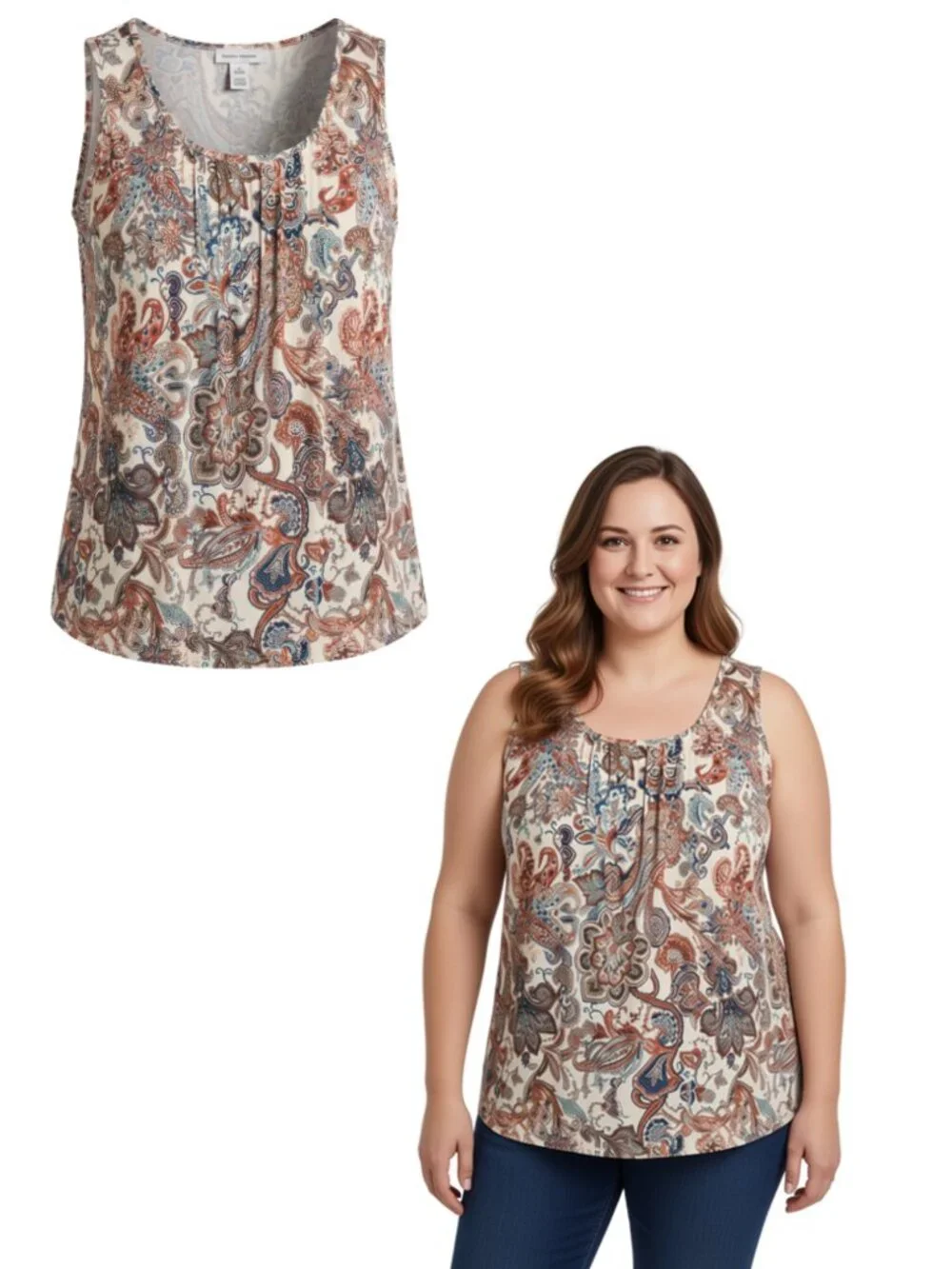 Lightweight Sleeveless Active Top - Soft Loose Fabric - 2X